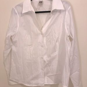 Anne Klein non-iron white button-down shirt